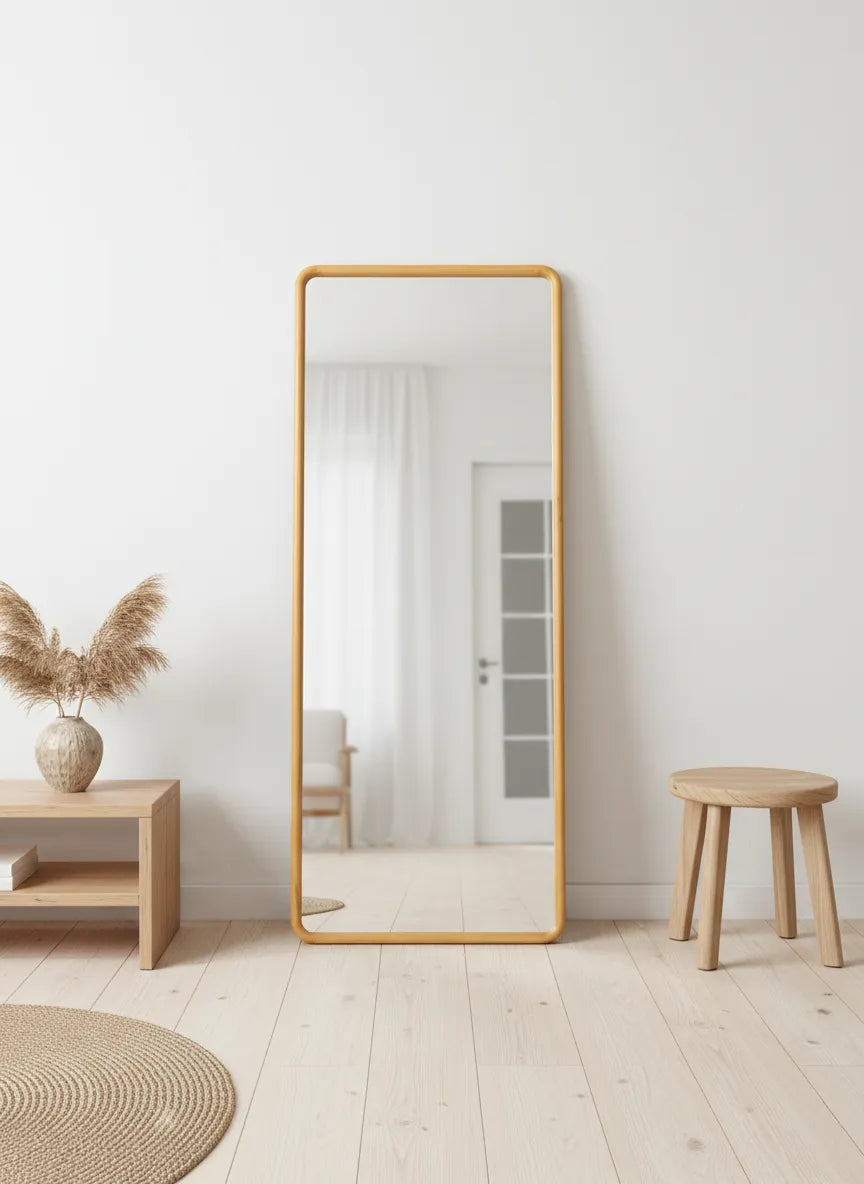 Espelho de parede retangular madeira - NAXA