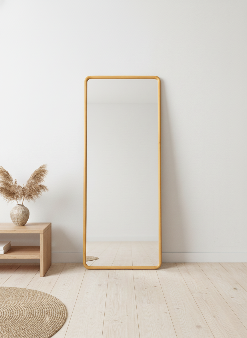 Espejo de pared rectangular madera - NAXA