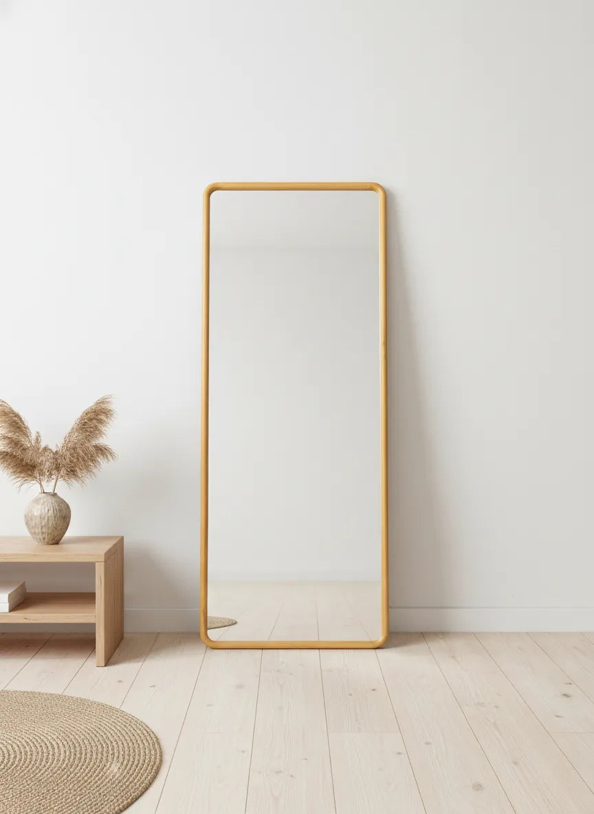 Espelho de parede retangular madeira - NAXA