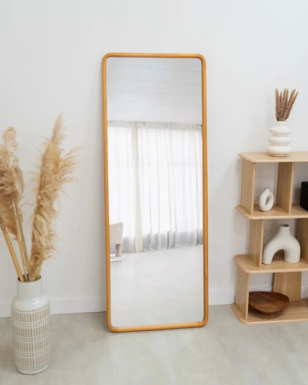 Miroir mural rectangulaire en bois - NAXA