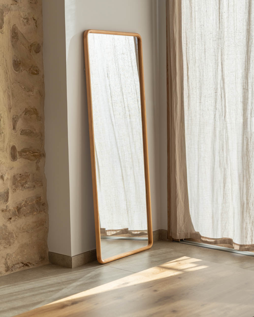 Espejo de pared rectangular madera - CRETA