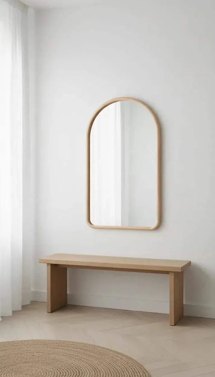 Gewölbter Wandspiegel aus Holz – IONA