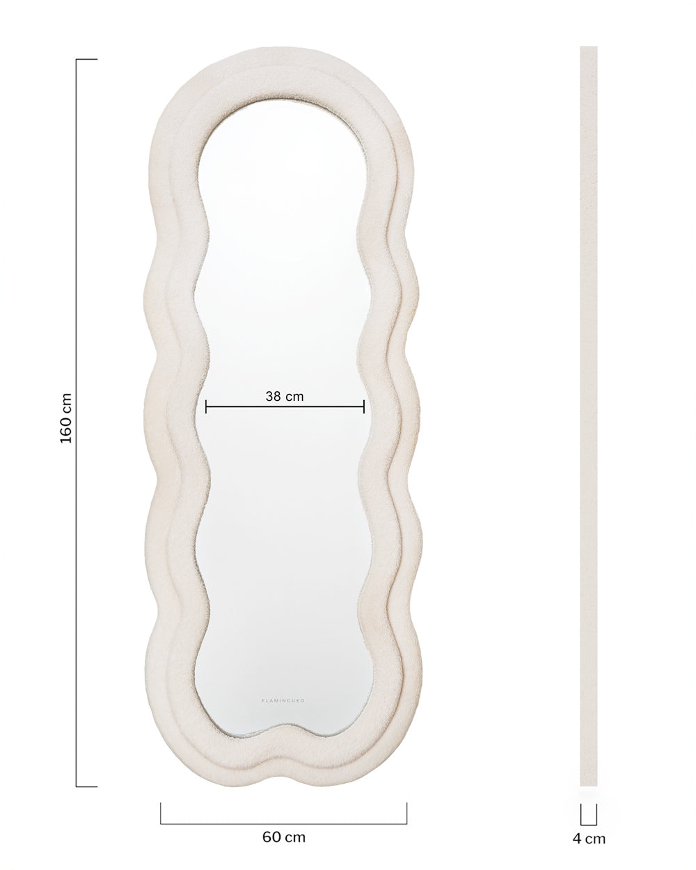 Medidas del producto Teddy Wall Mirror - Charlotte Floor Mirror