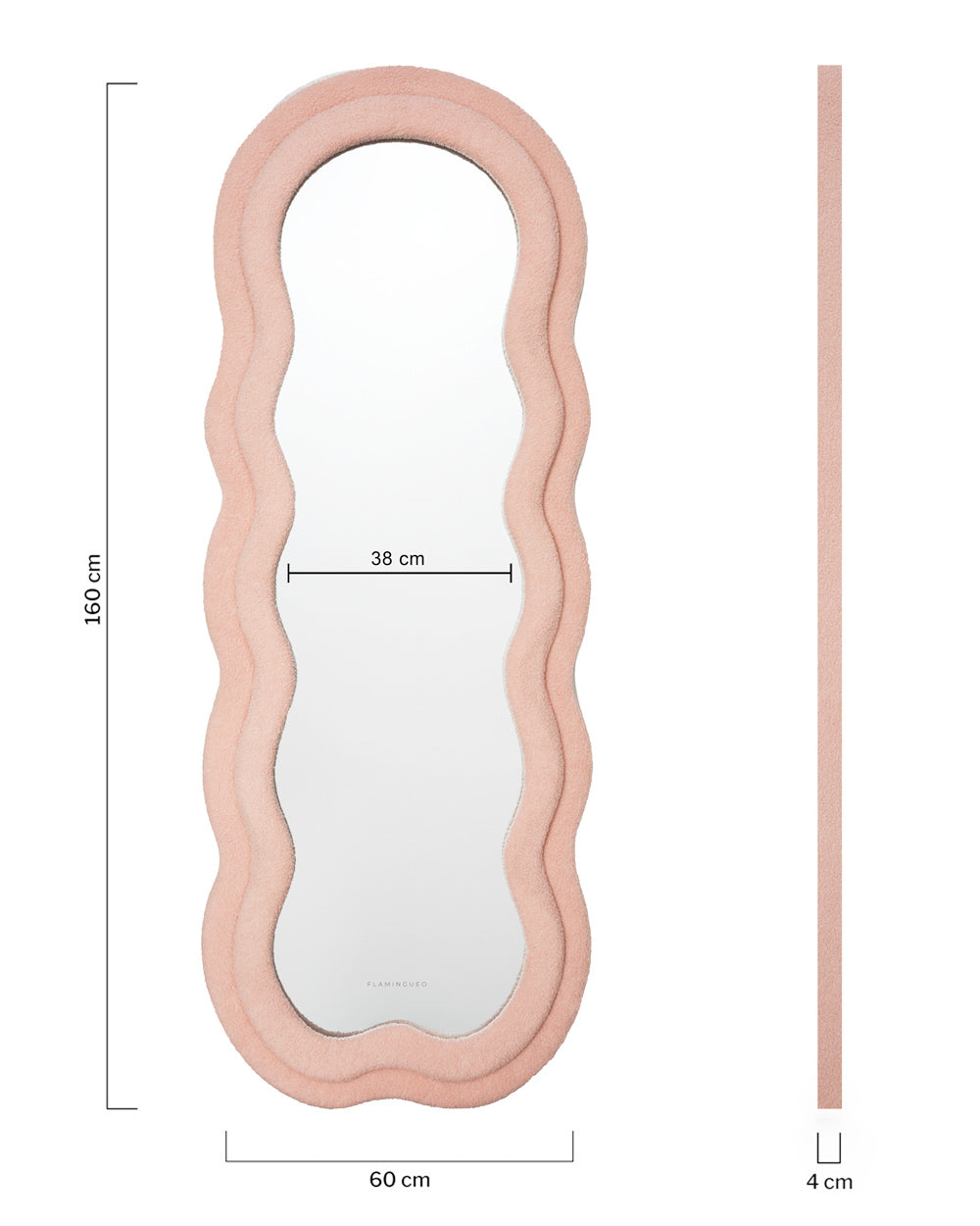 Medidas del producto Teddy Wall Mirror - Charlotte Floor Mirror