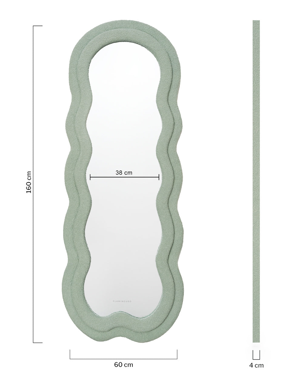 Medidas del producto Teddy Wall Mirror - Charlotte Floor Mirror