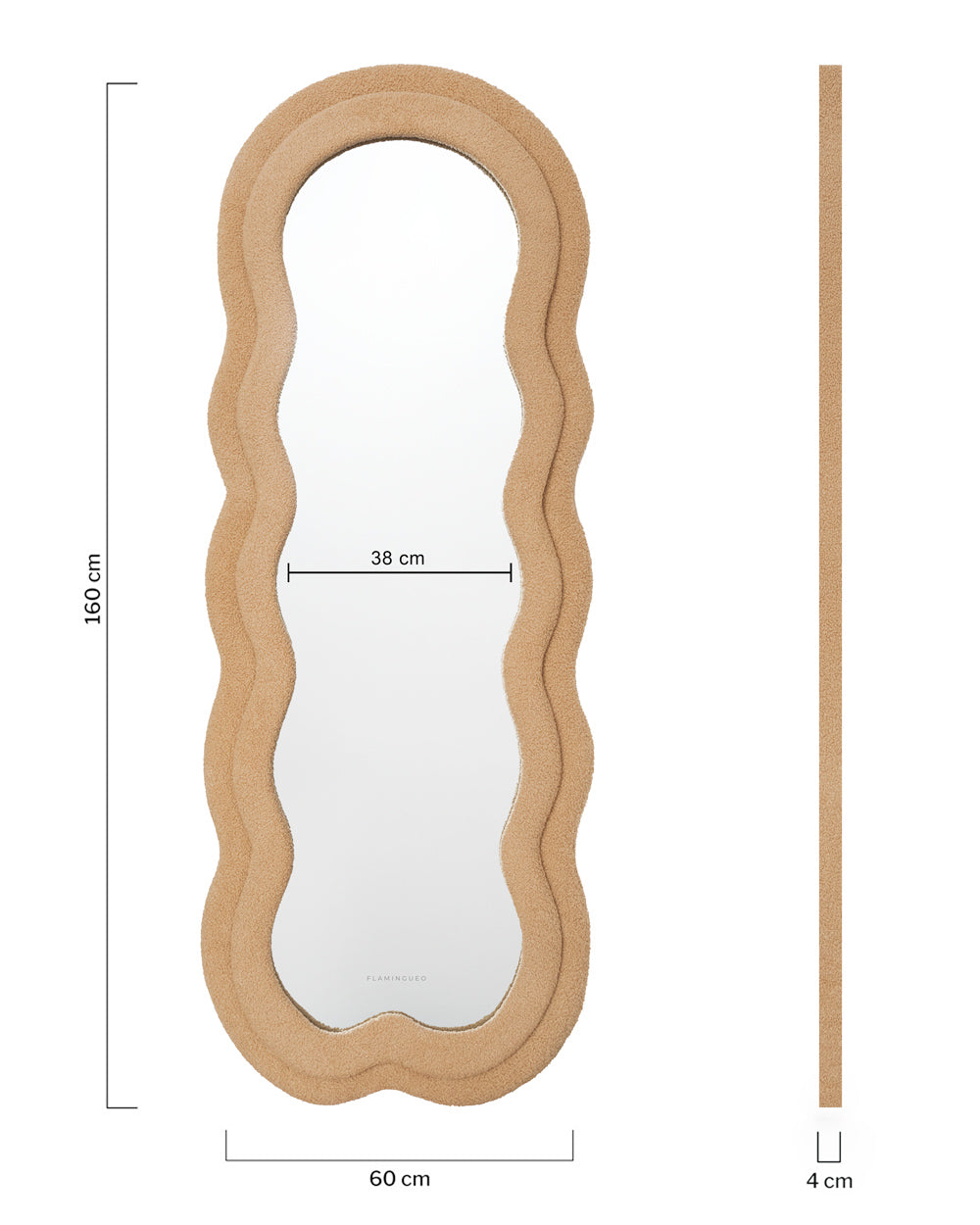 Medidas del producto Teddy Wall Mirror - Charlotte Floor Mirror