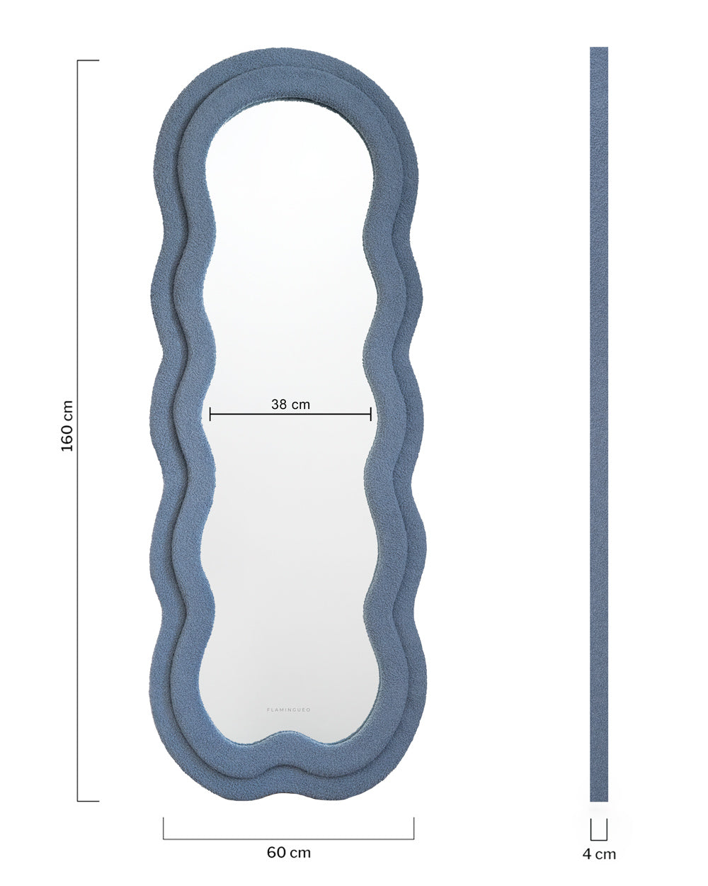 Medidas del producto Teddy Wall Mirror - Charlotte Floor Mirror