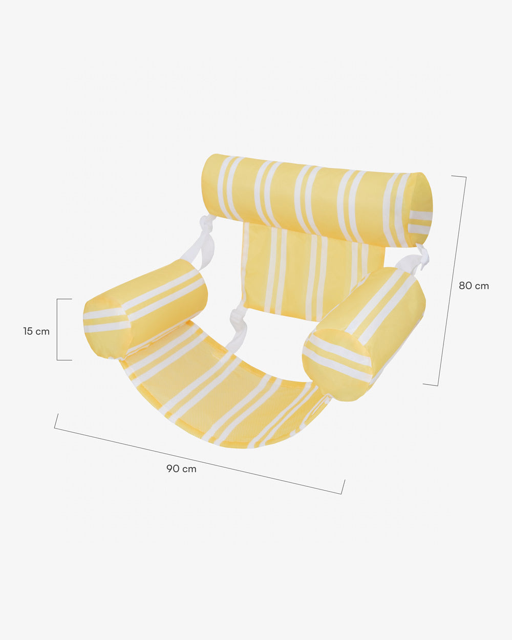 Medidas del producto Flotador estilo silla amarilla - GALA