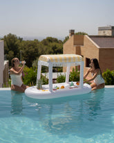 flotador hinchable bebidas piscina