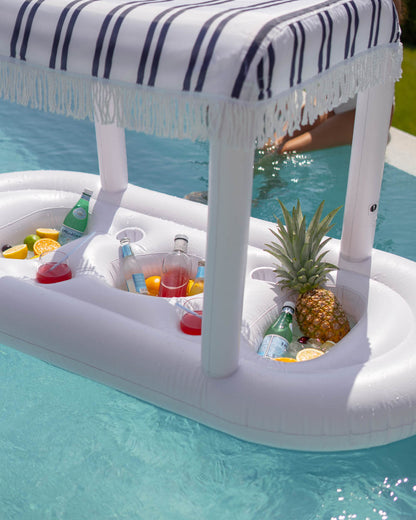 bebidas y comida piscina hinchable