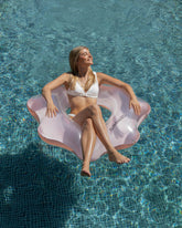 flotador hinchable rosa purpurina