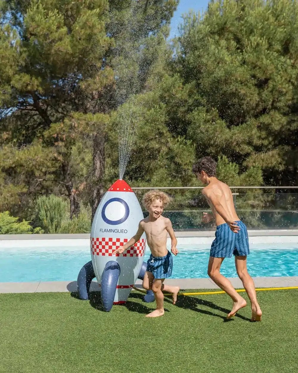 Lancia d'acqua gonfiabile a forma di razzo per bambini – ARIANE