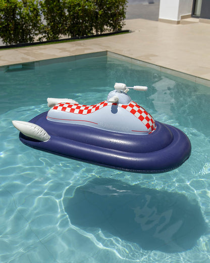 tumbona infantil piscina con pistola de agua