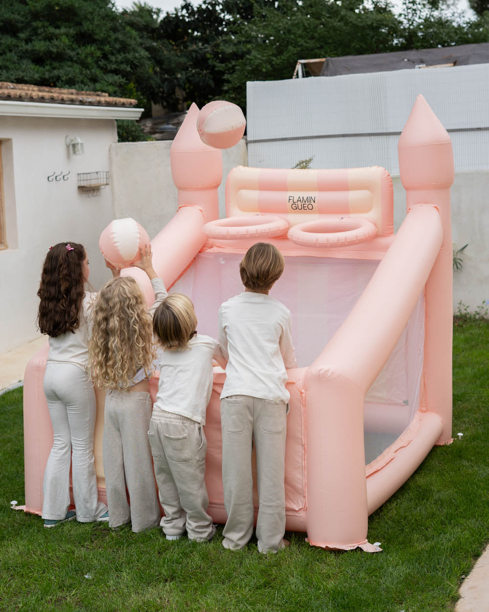 Canasta hinchable grande kids - CREAM