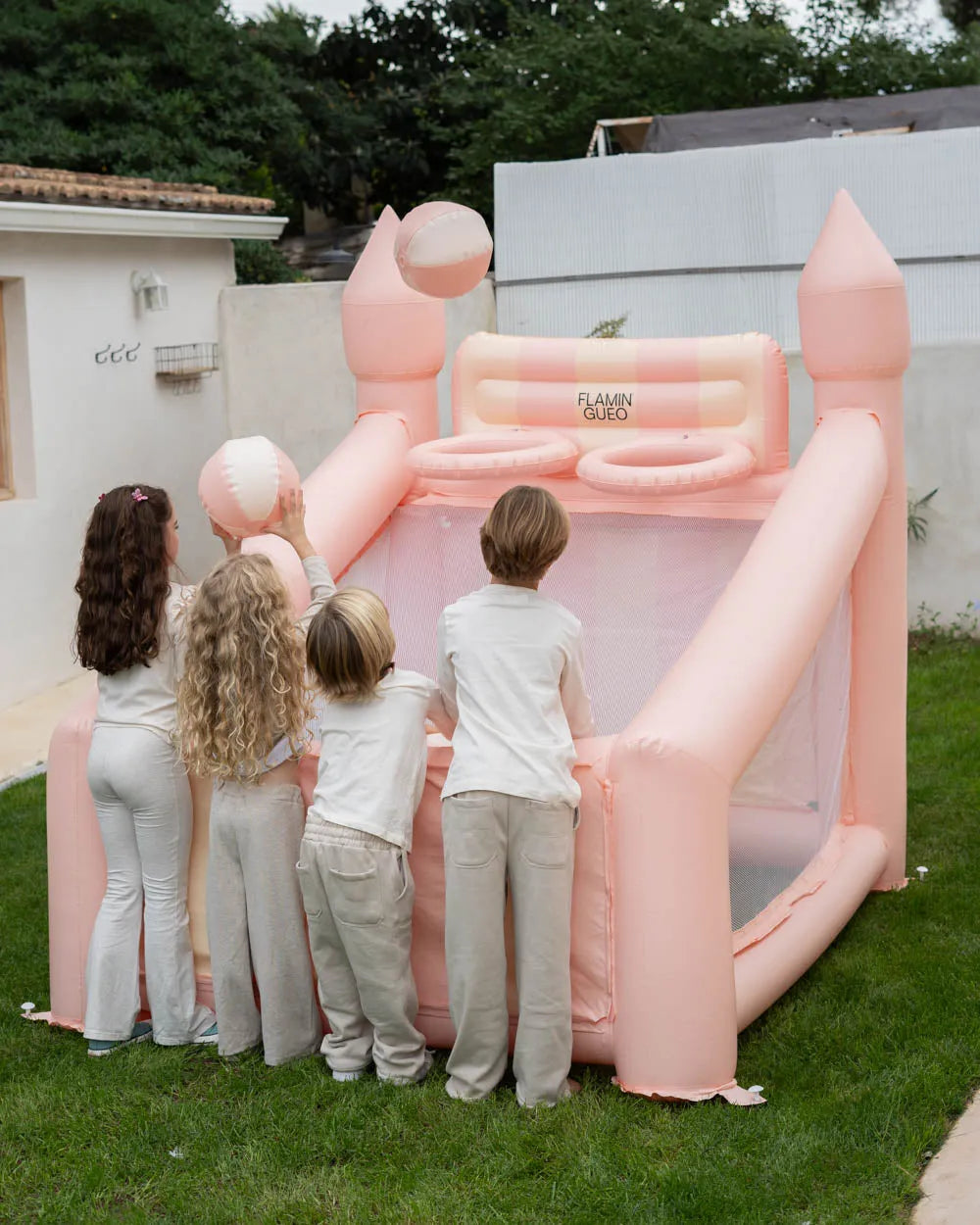 Canasta hinchable grande kids - CREAM