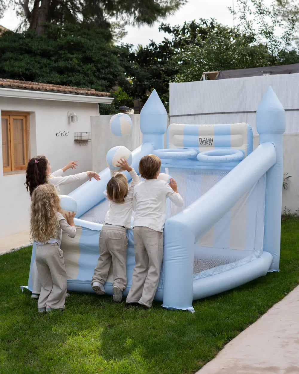 Canasta hinchable grande kids - CREAM