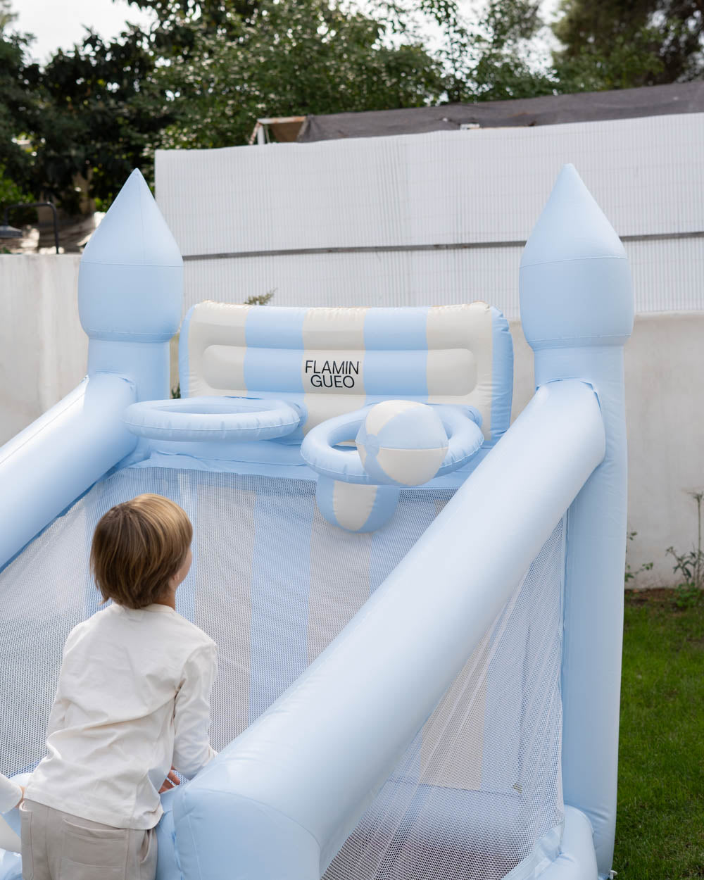 Canasta hinchable grande kids - CREAM