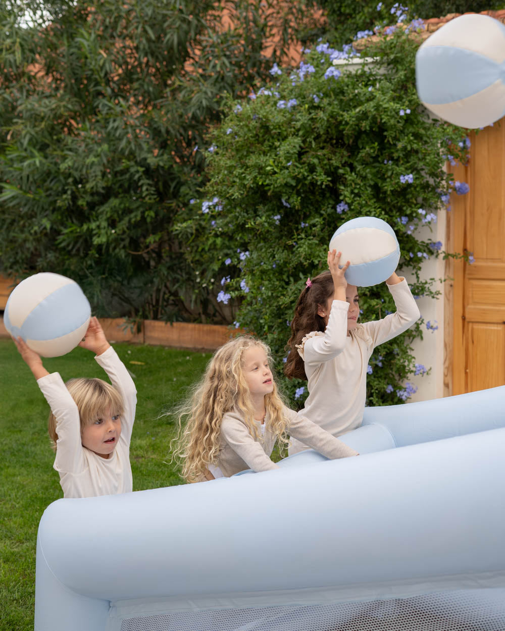 Canasta hinchable grande kids - CREAM