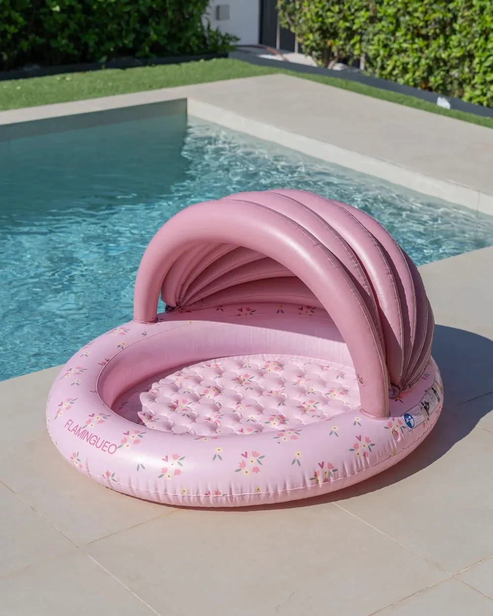 Minipiscina insuflável infantil com cobertura para jardim – PETUNIA