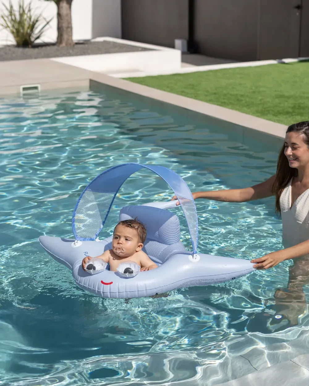 Flotador bebé con capota y diseño animal – RAYLEE