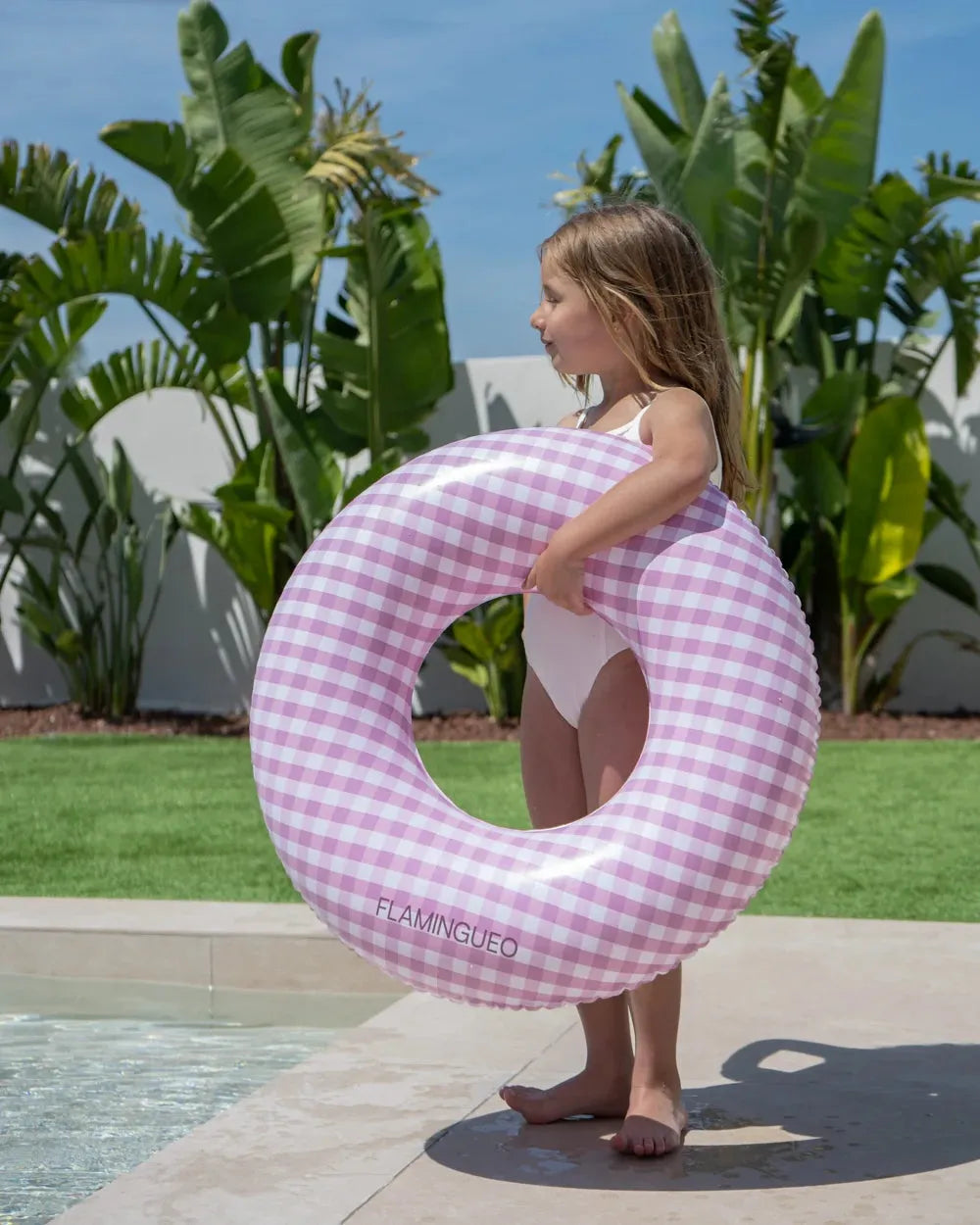 Flutuador de donut infantil xadrez vichy – GLAZE