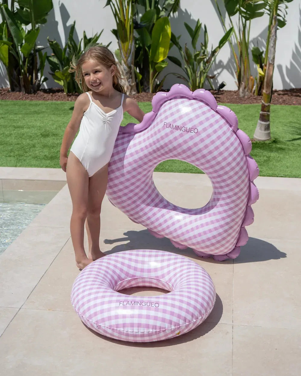 Flutuador de donut infantil xadrez vichy – GLAZE