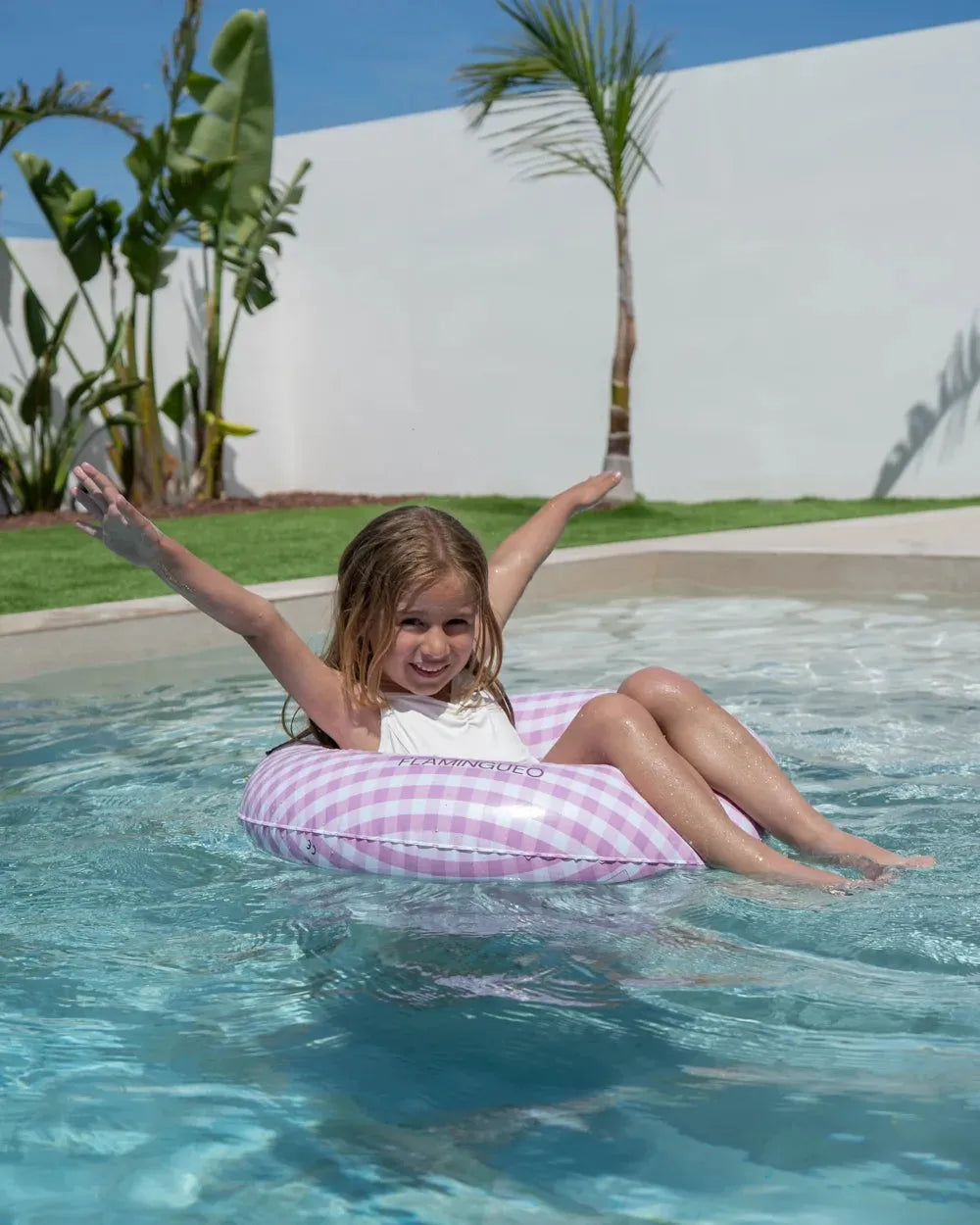 Flutuador de donut infantil xadrez vichy – GLAZE