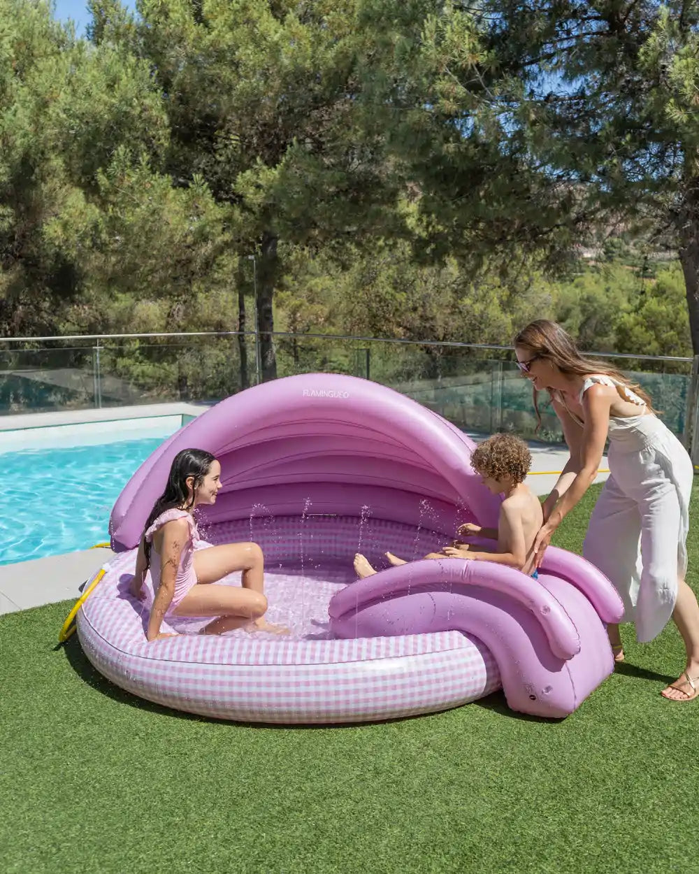 Kids' Pool with Slide and Sprinkler – POOLIE