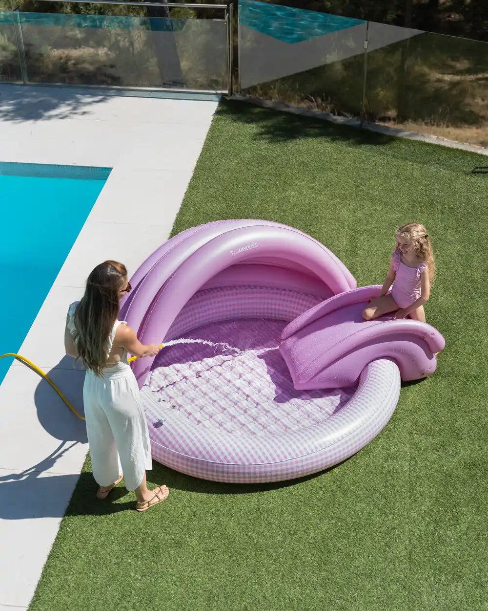 Kids' Pool with Slide and Sprinkler – POOLIE