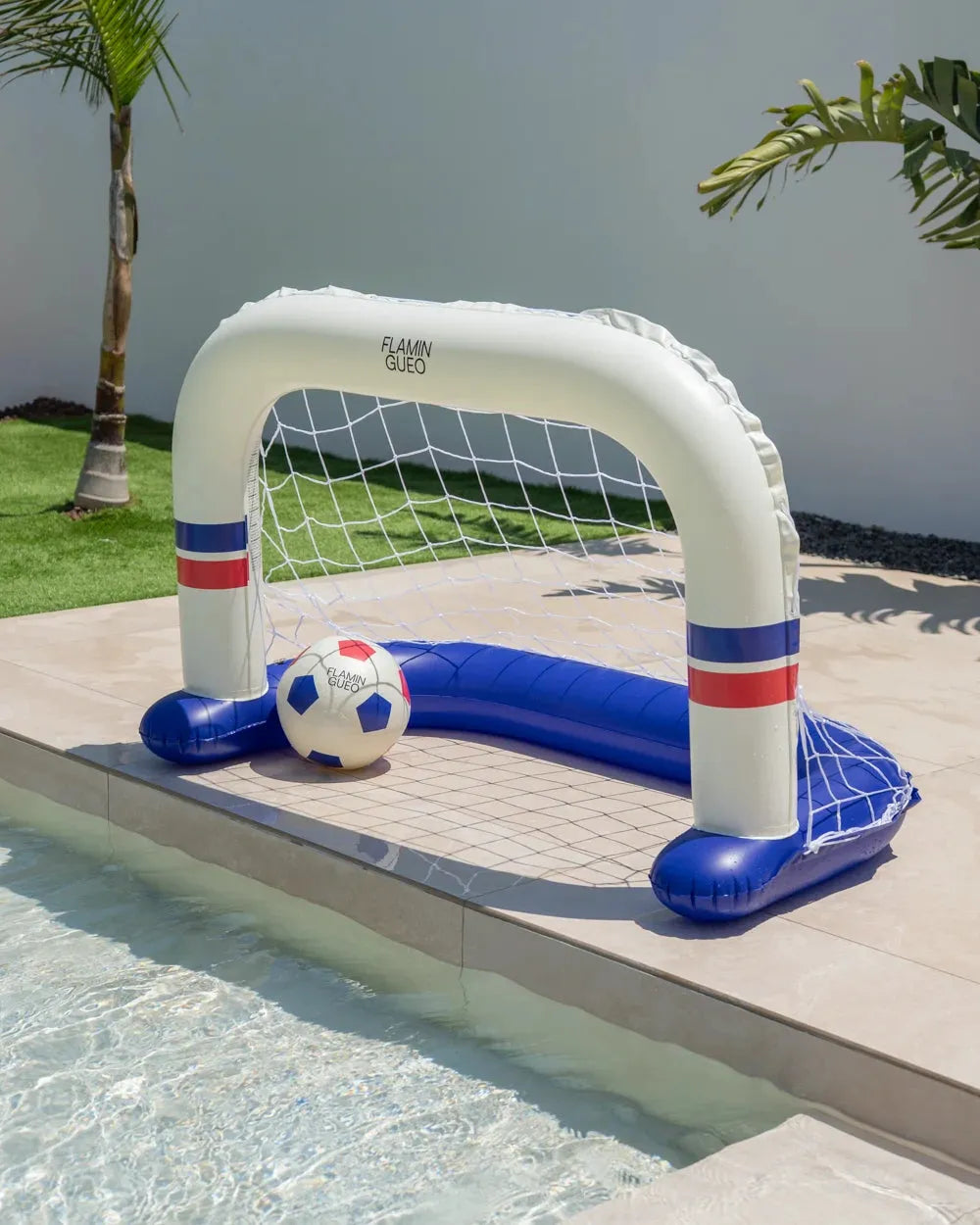 Portería hinchable de fútbol