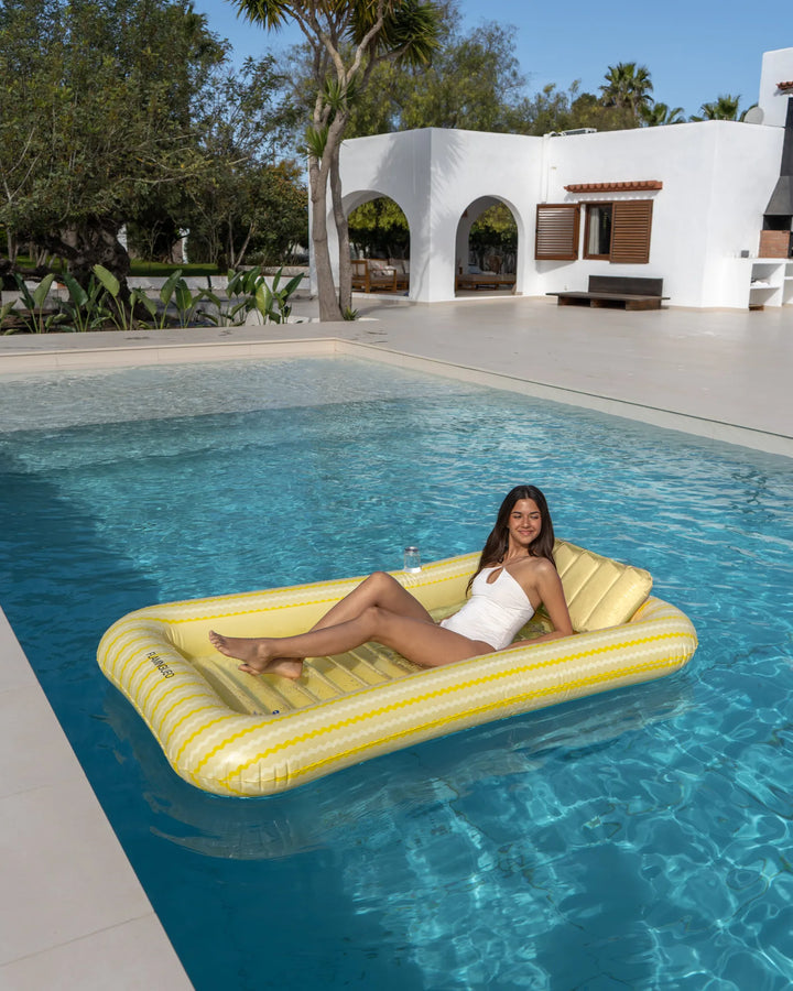 Hamaca inflable piscina amarilla