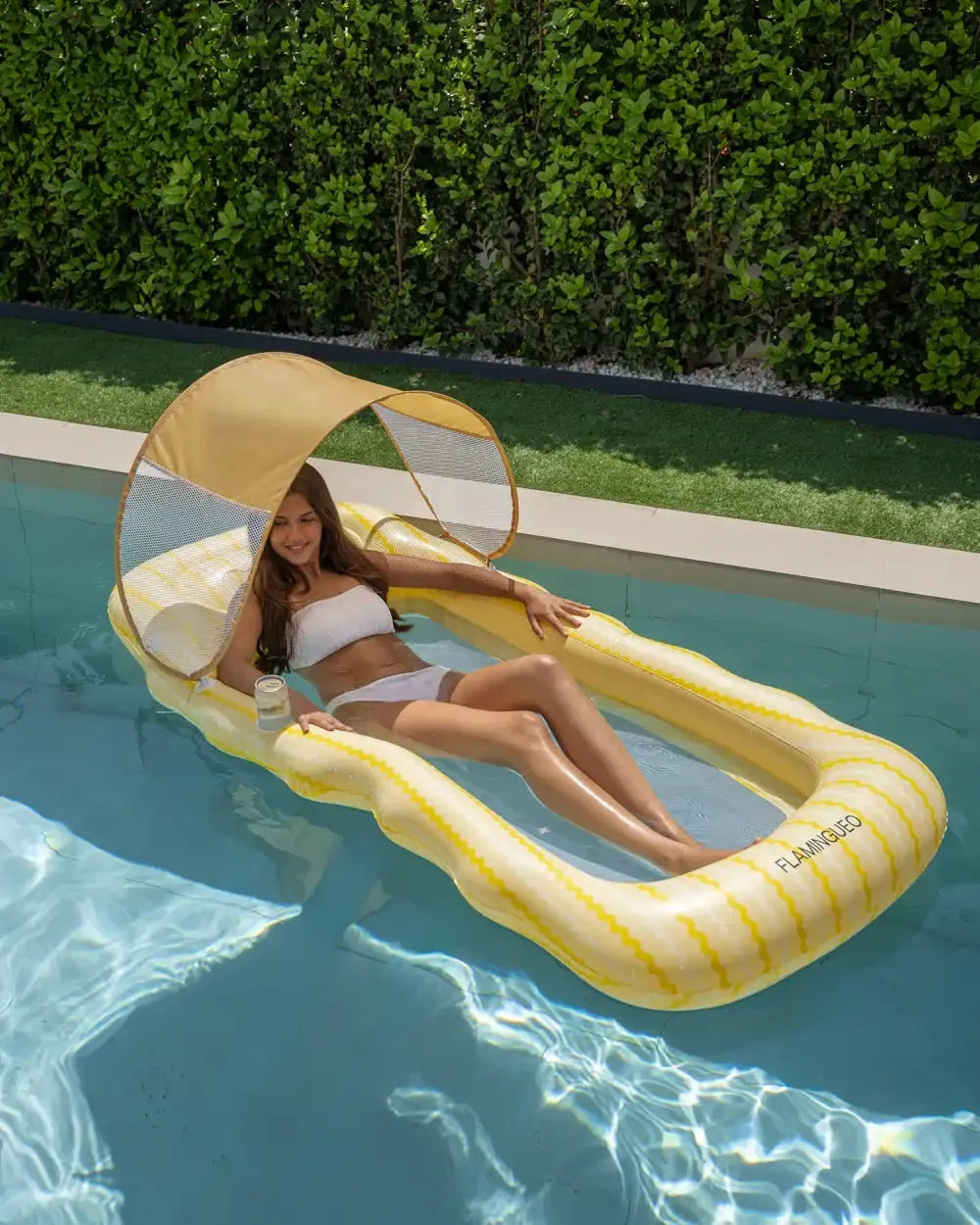 Matelas gonflable avec parasol – BELMONDO