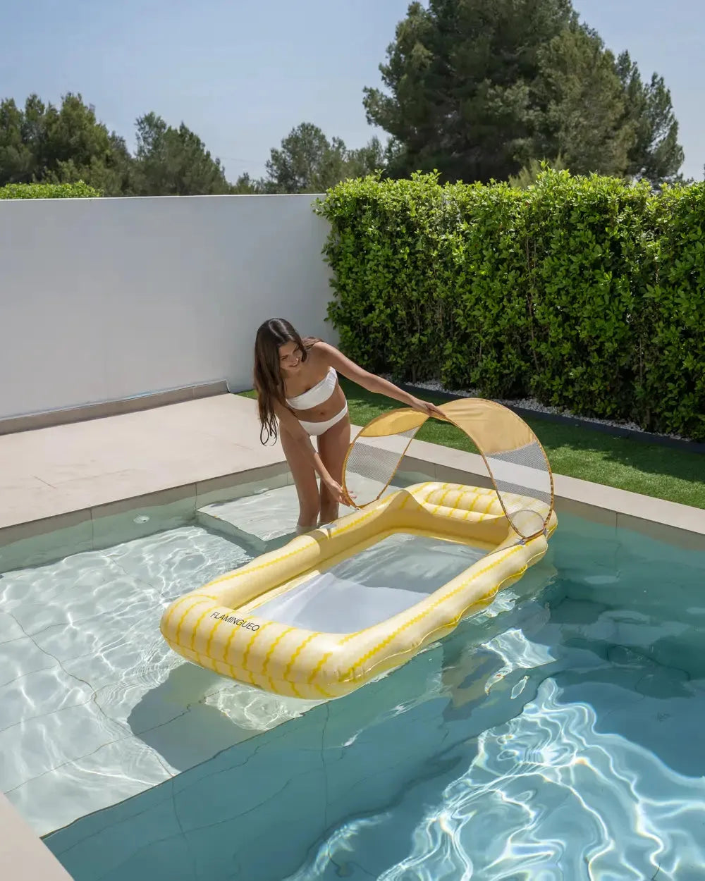 Matelas gonflable avec parasol – BELMONDO