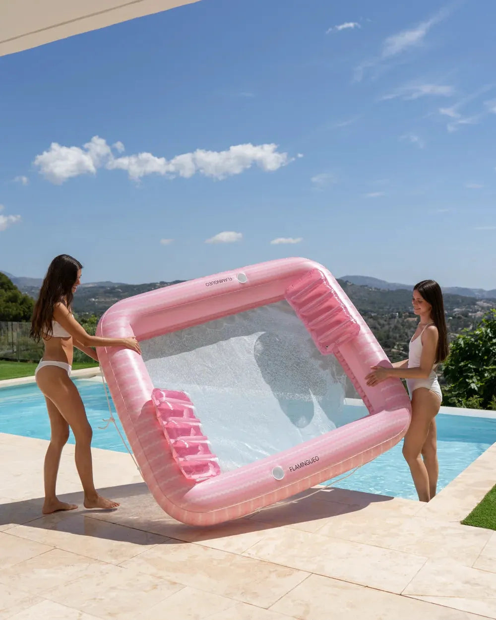 Flotador doble de piscina