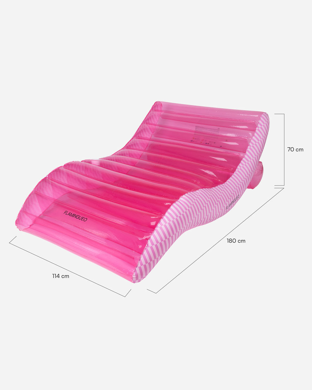 Medidas del producto Boia espreguiçadeira rosa - PALERMO