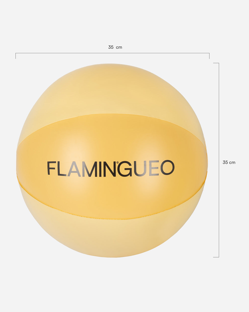 Medidas del producto Flotador pelota amarilla - RIVA