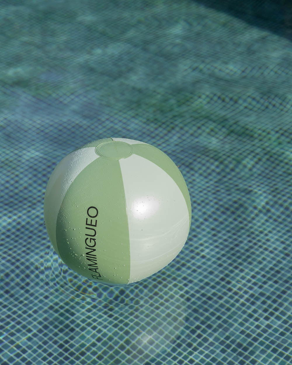 flotador pelota verde flamingueo