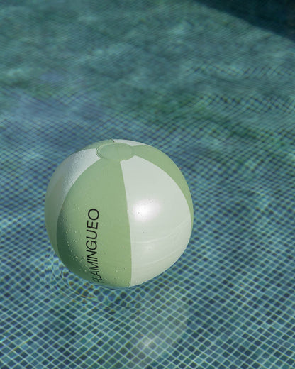 flotador pelota verde flamingueo