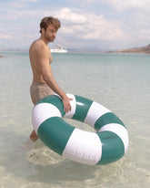 flotador donut verde flamingueo