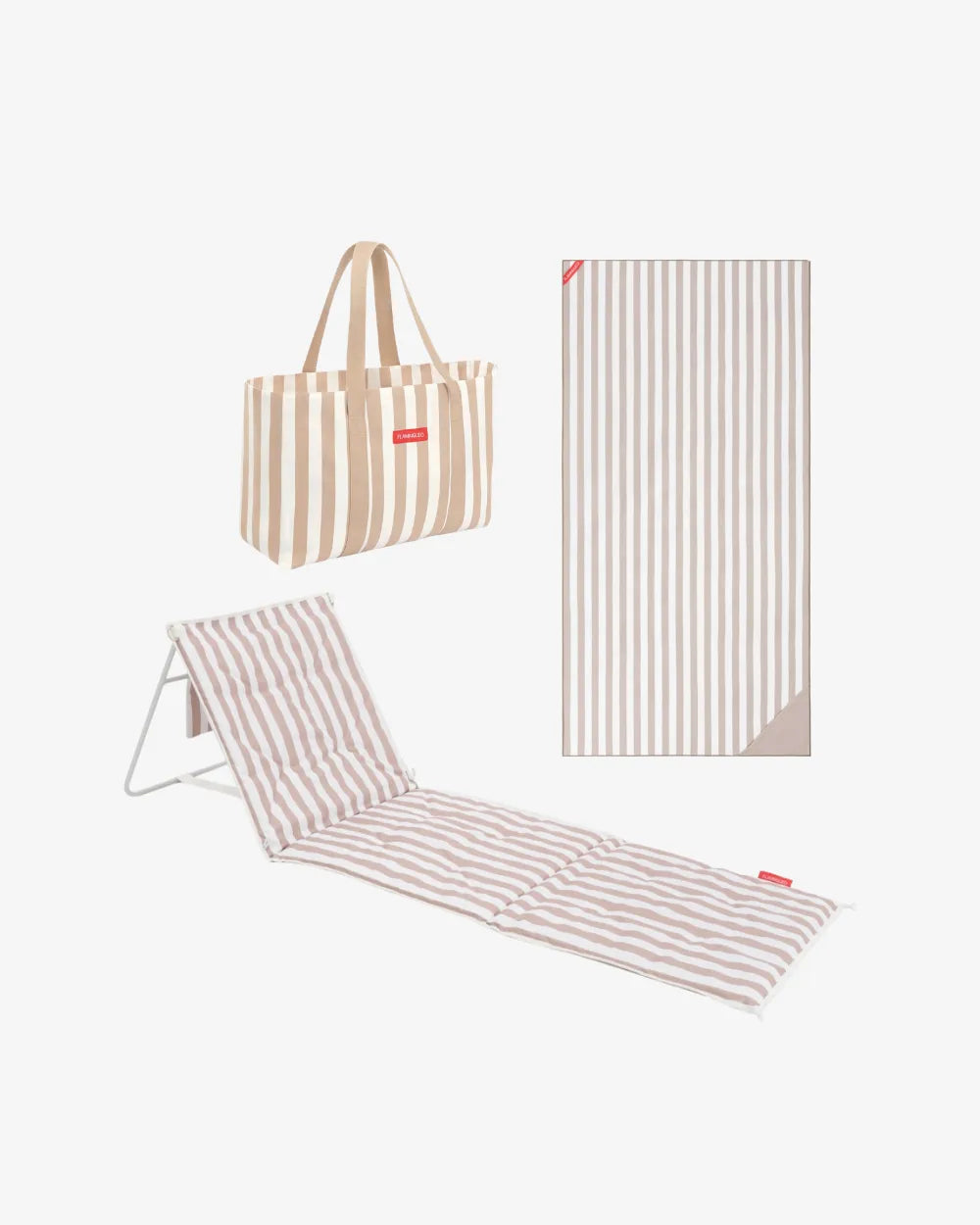 Pack esterilla, tote bag y toalla - beige