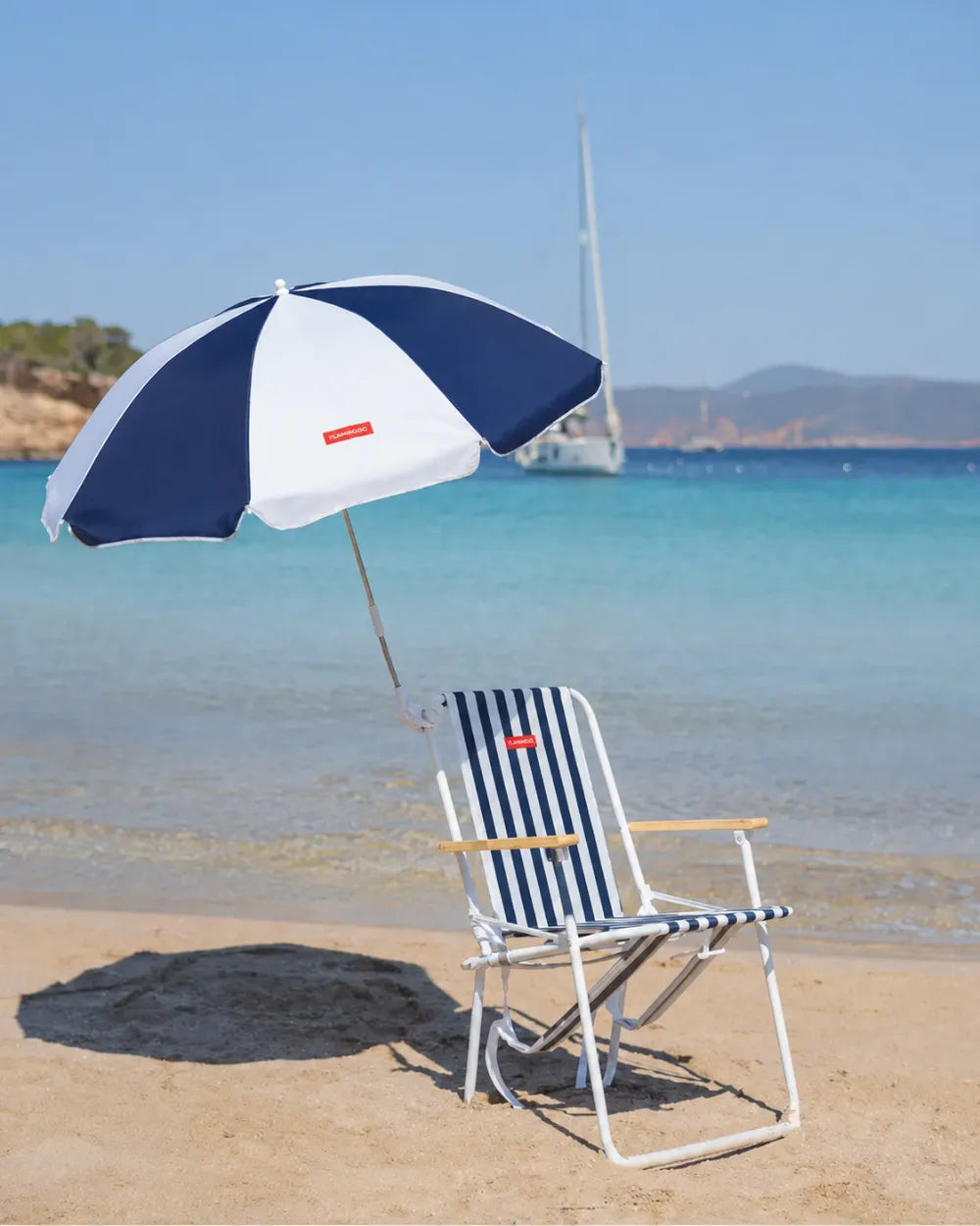 Pack sombrilla y silla - azul marino