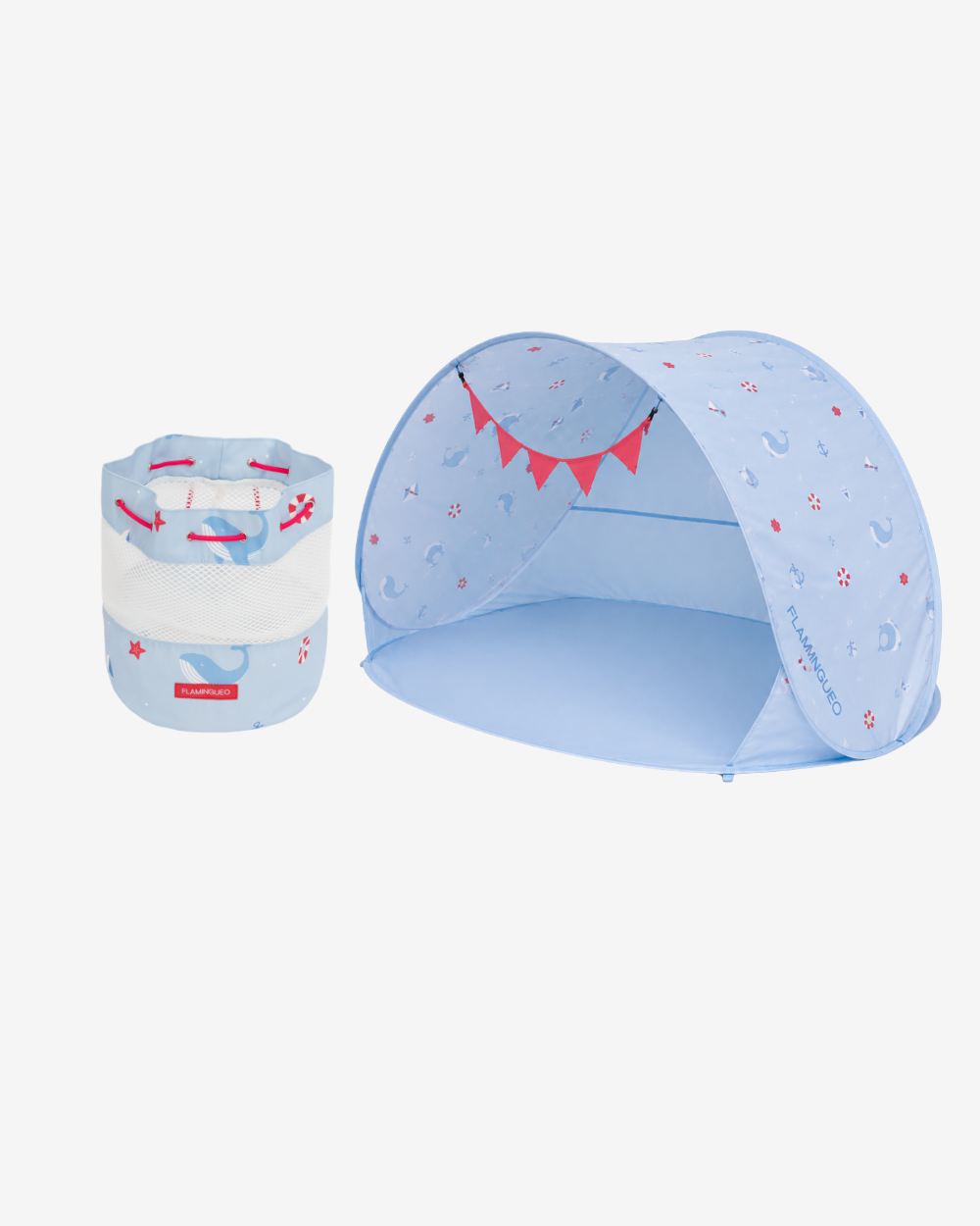 Pack tienda playa y mochila infantil - azul claro