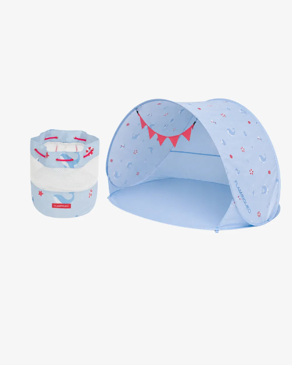 Pack tienda playa y mochila infantil - azul claro