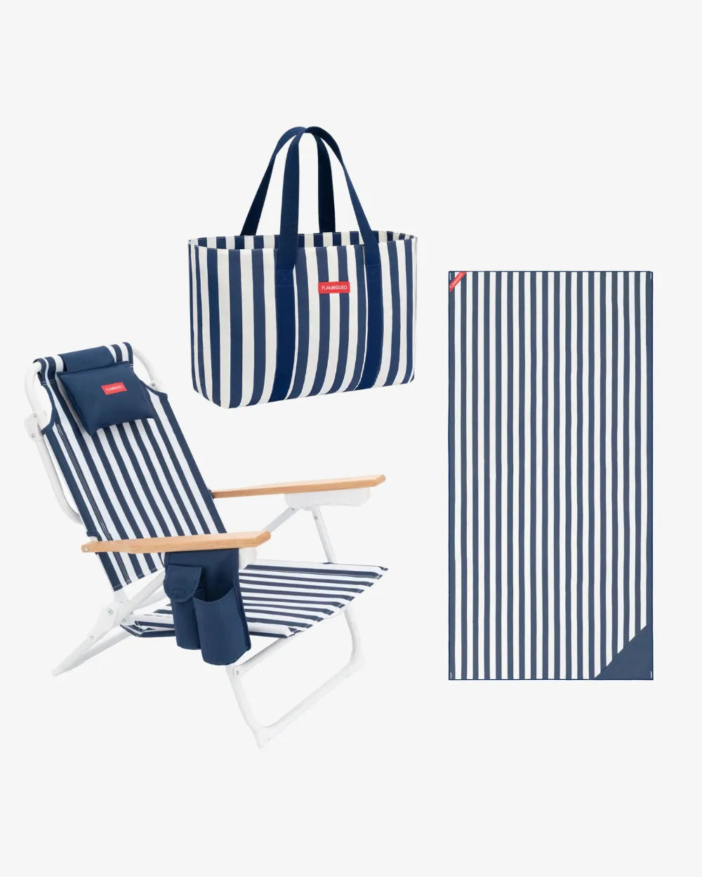 Pack silla, tote bag y toalla - azul marino