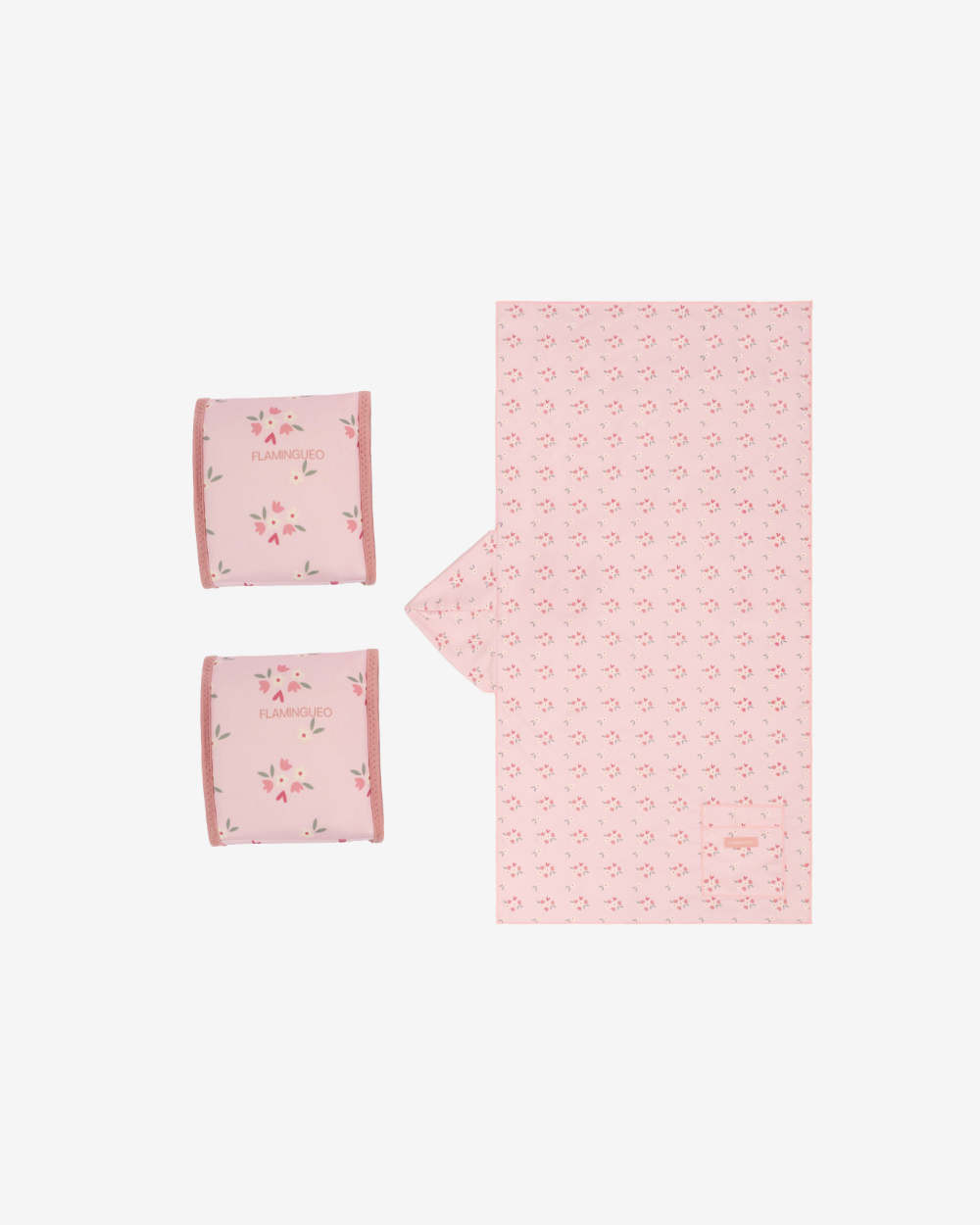 Pack toalla y manguitos infantiles - rosa