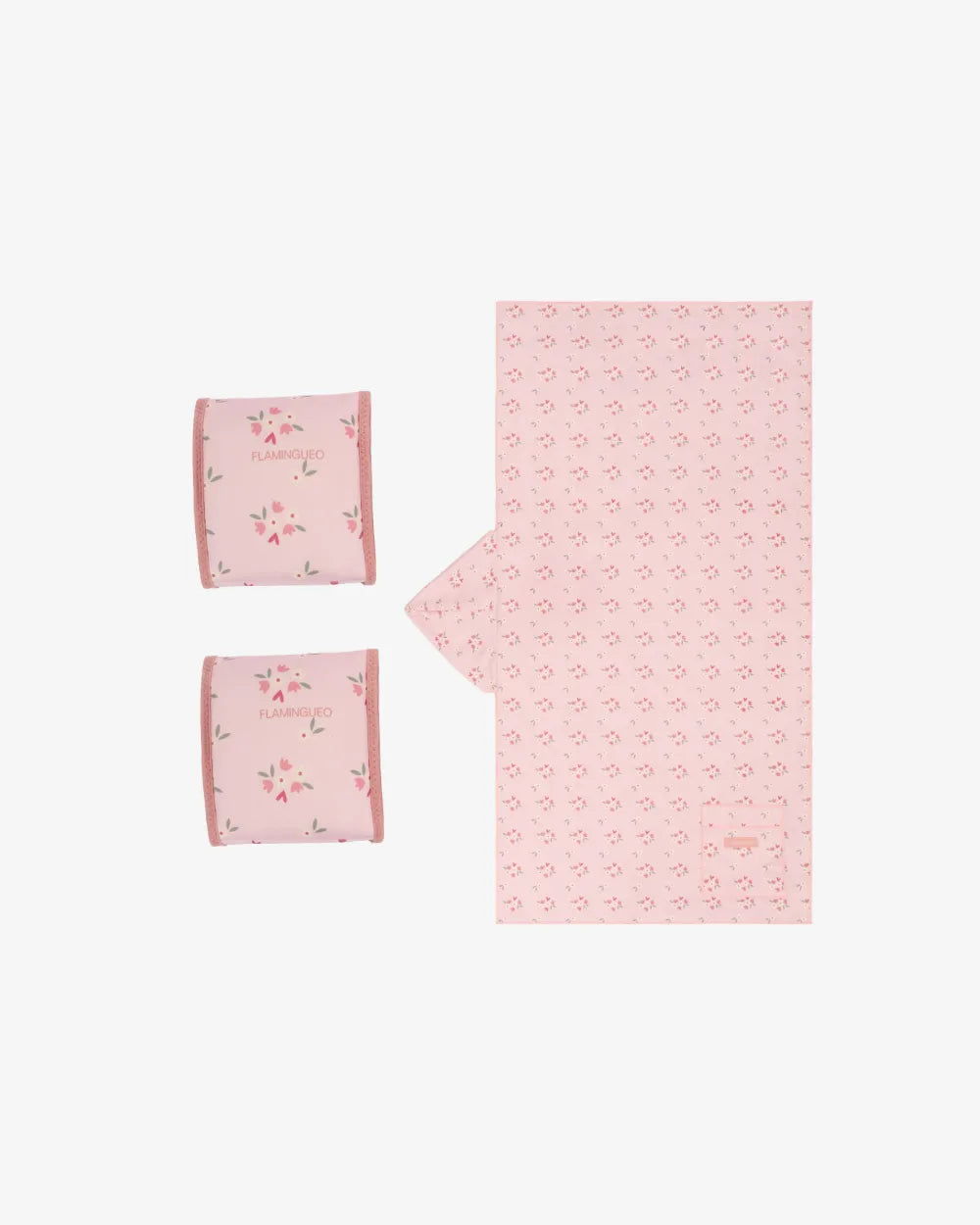 Pack toalla y manguitos infantiles - rosa