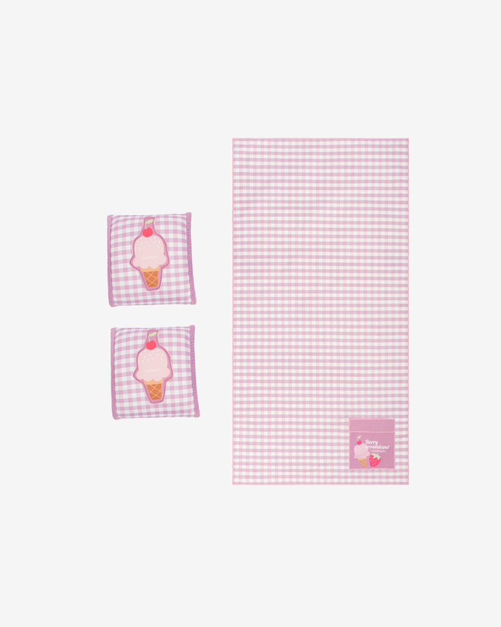 Pack toalla y manguitos infantiles - morado
