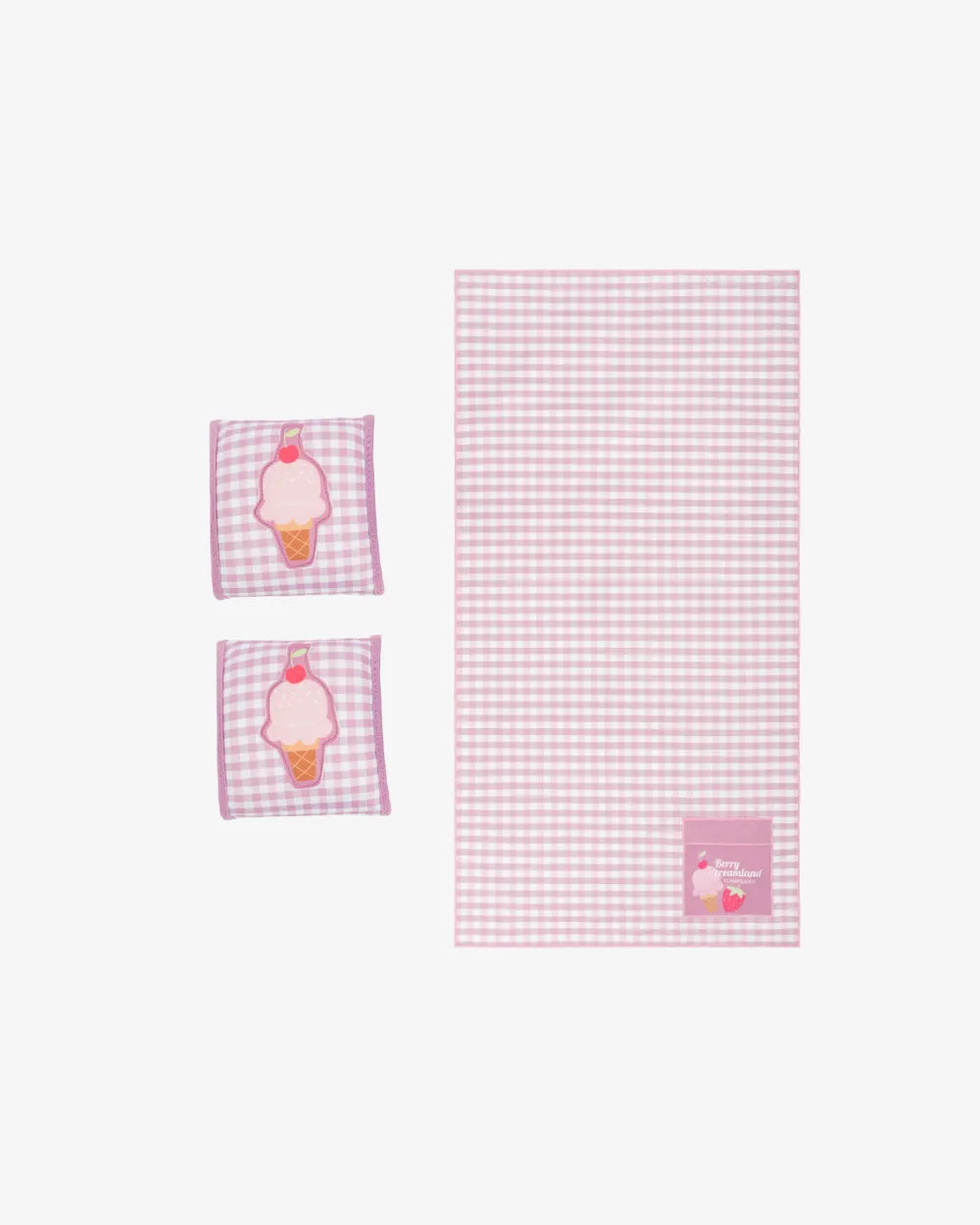 Pack toalla y manguitos infantiles - morado