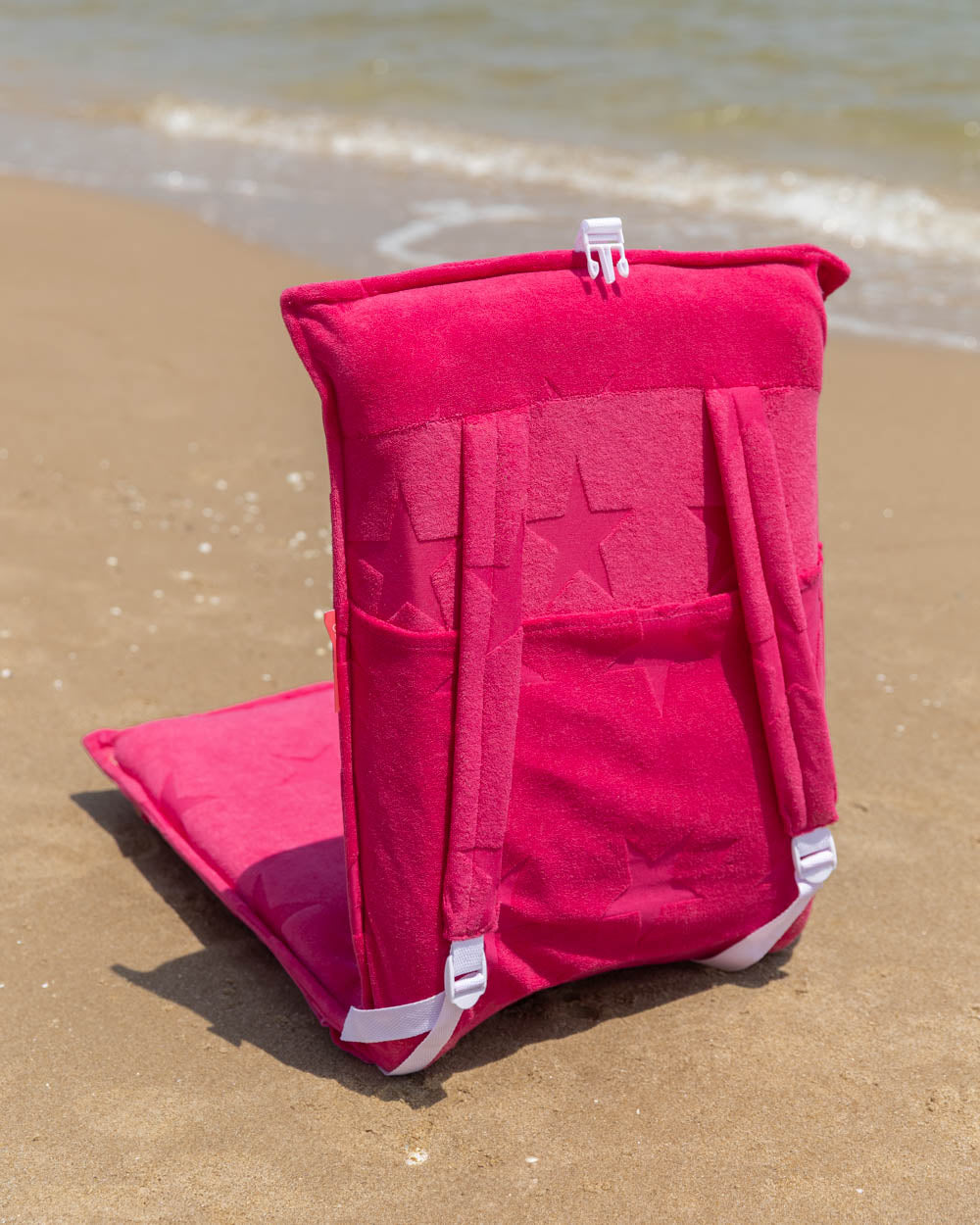 respaldo playa con bolsillo trasero