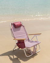 silla exterior rayas finas burdeos